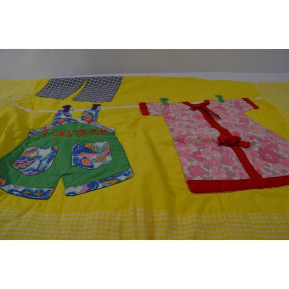 Quilted Baby Blanket 1975 Sunshine Yellow Kids Pillow Case Bedding Charlene - Picture 9 of 10